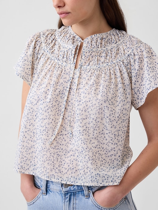 Image number 4 showing, Splitneck Flutter Sleeve Top