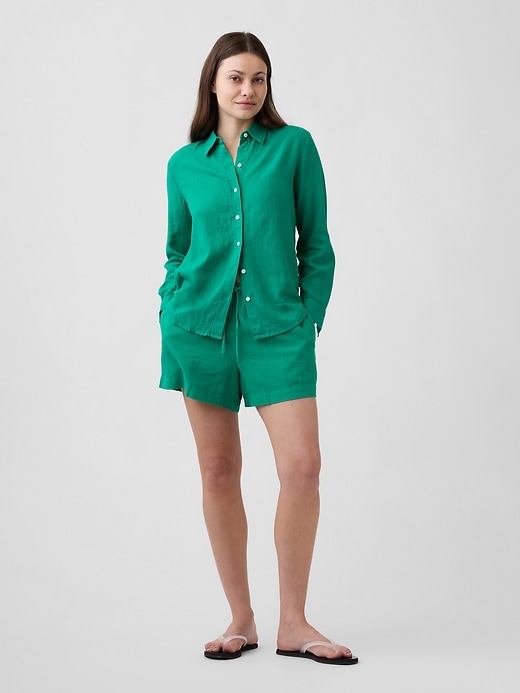 Image number 3 showing, Linen-Blend Easy Shirt