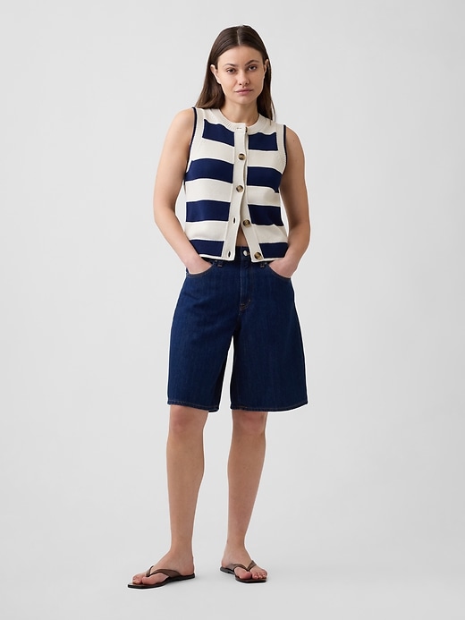 Image number 3 showing, Sleeveless Button-Up Sweater