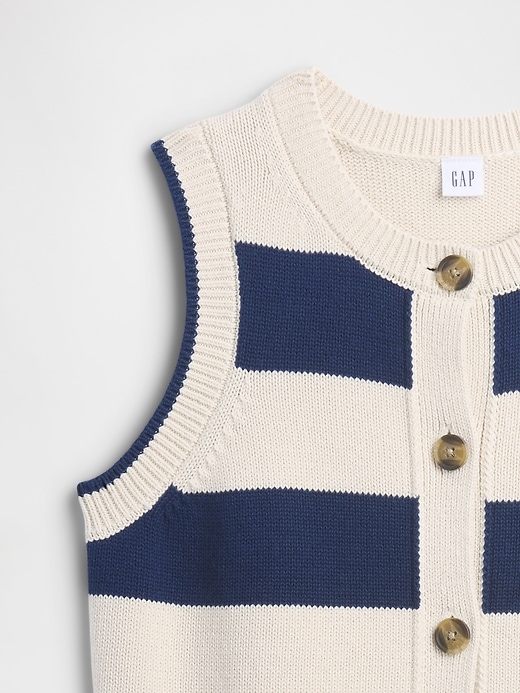 Image number 4 showing, Sleeveless Button-Up Sweater
