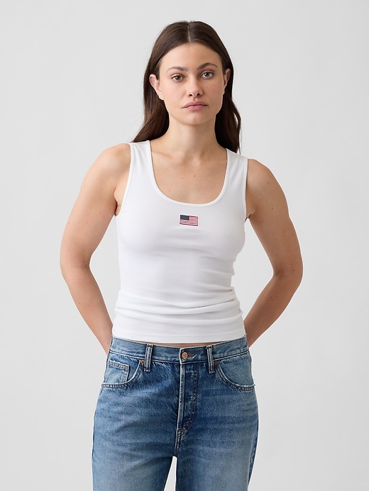 Image number 1 showing, Gap Logo Ribbed Tank Top