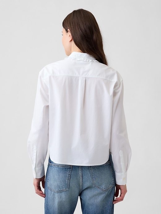 Image number 2 showing, Relaxed Cropped Poplin Shirt