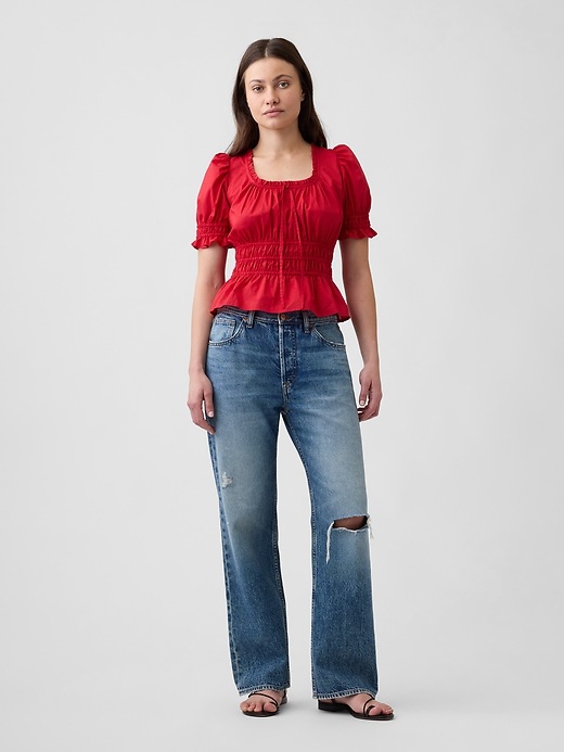 Smocked Puff Sleeve Top | Gap Factory