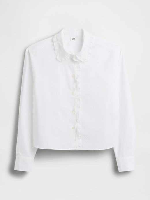 Image number 5 showing, Relaxed Cropped Poplin Shirt