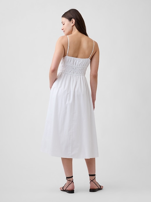 Image number 2 showing, Smocked Tie-Front Midi Dress