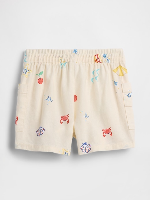 Image number 2 showing, babyGap Pull-On Linen-Blend Cargo Shorts