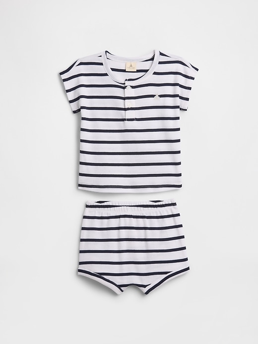 Image number 1 showing, Baby Two-Piece Graphic Outfit Set