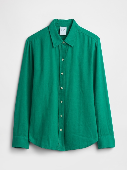 Image number 5 showing, Linen-Blend Easy Shirt