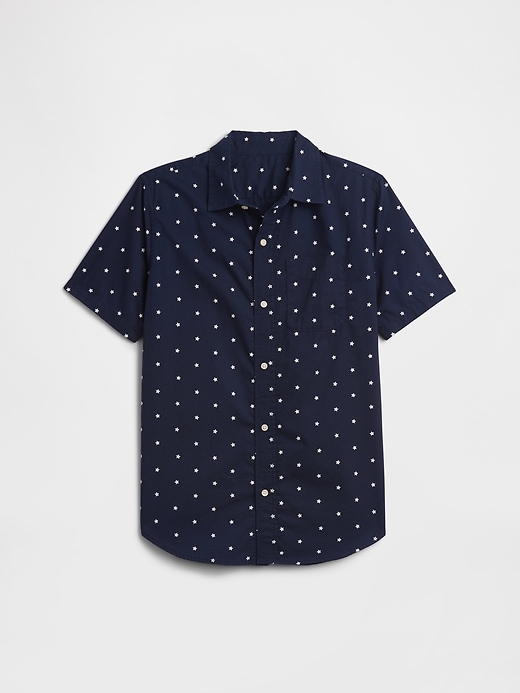 Image number 1 showing, Kids Print Poplin Shirt
