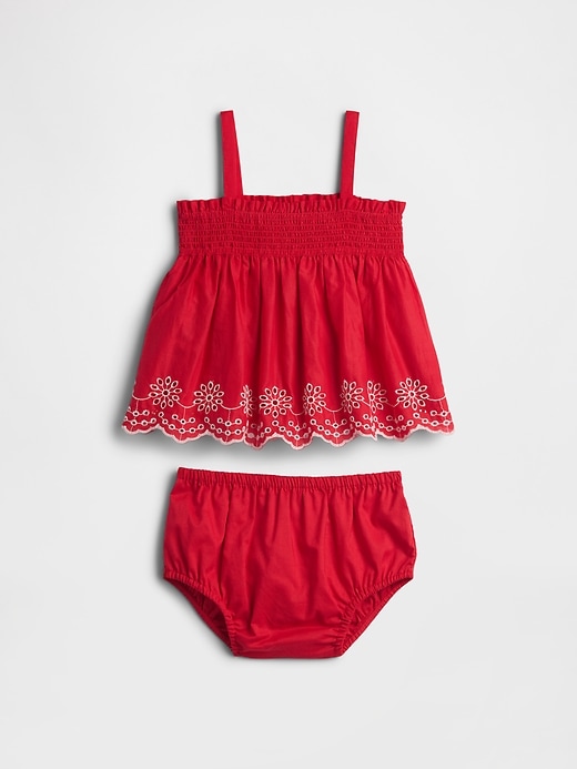 Image number 1 showing, Baby Eyelet Two-Piece Outfit Set