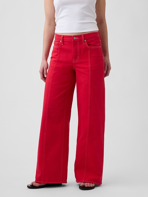 Image number 2 showing, Mid Rise Wide-Leg Jeans