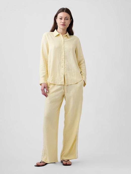 Image number 3 showing, Linen-Blend Easy Shirt