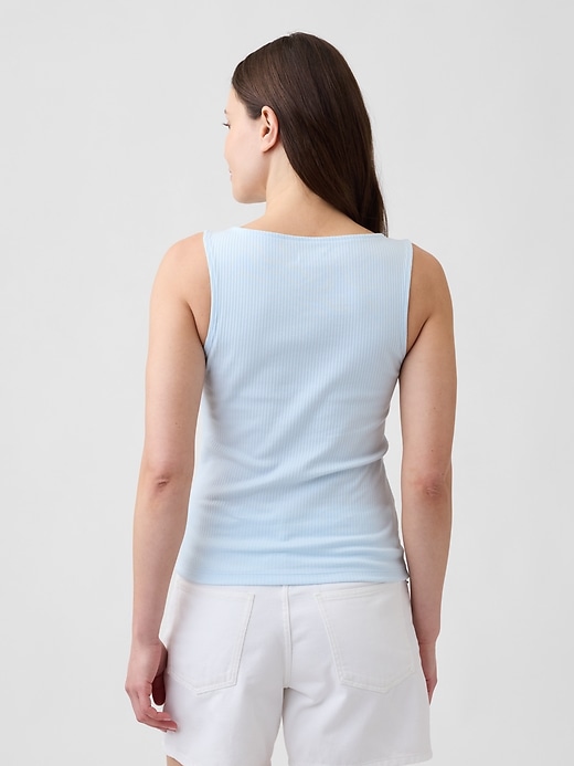 Image number 2 showing, Ribbed Button-Up Top