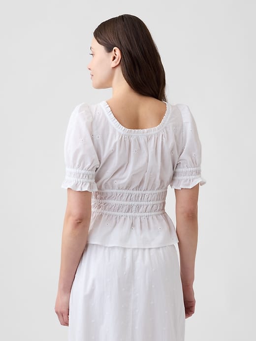 Image number 2 showing, Smocked Puff Sleeve Top