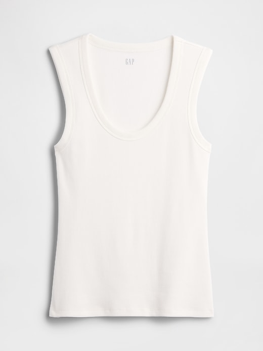 Image number 5 showing, Ribbed Scoopneck Tank Top