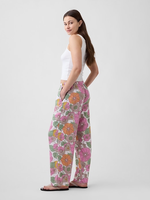 Image number 3 showing, Mid Rise Pull-On Wide-Leg Pants