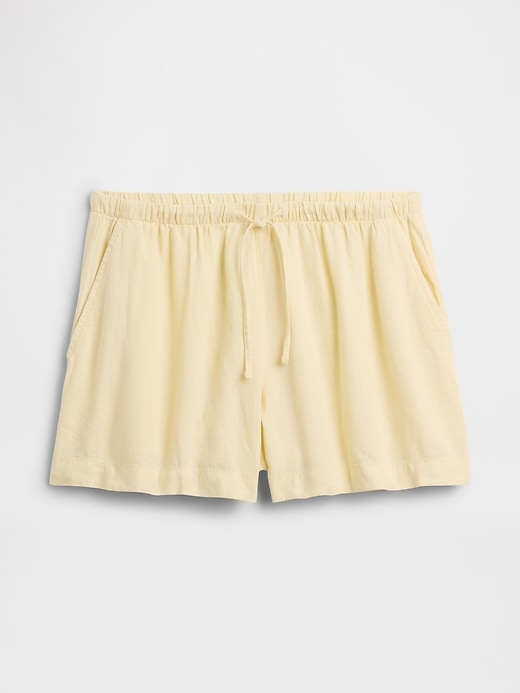 Image number 7 showing, 4" Pull-On Linen-Blend Shorts