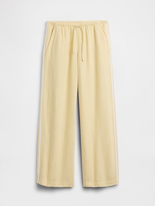 Image number 5 showing, Linen-Blend Stripe Wide-Leg Pants