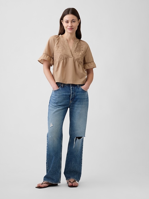 Image number 3 showing, Relaxed Eyelet Top