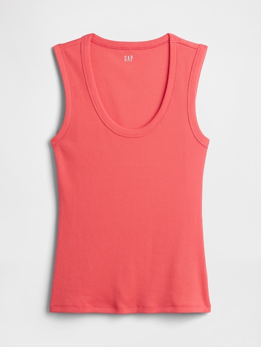 Image number 5 showing, Ribbed Scoopneck Tank Top