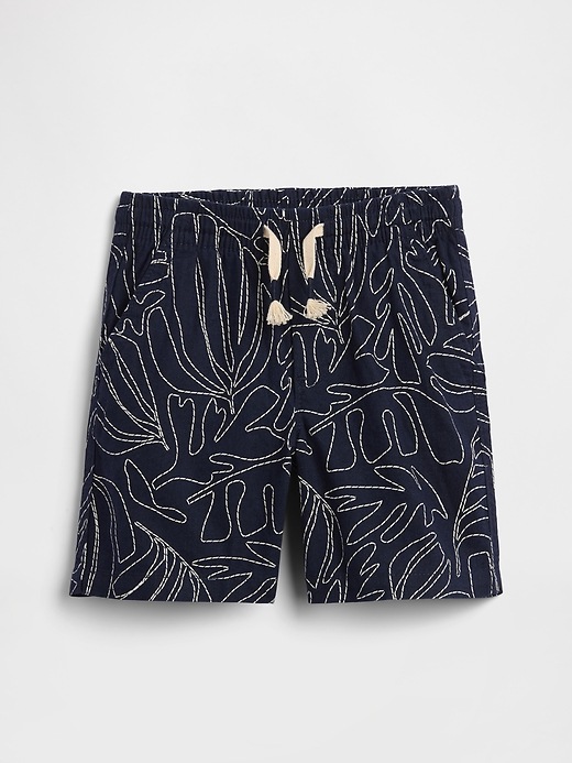 Image number 1 showing, babyGap Pull-On Print Linen-Blend Shorts