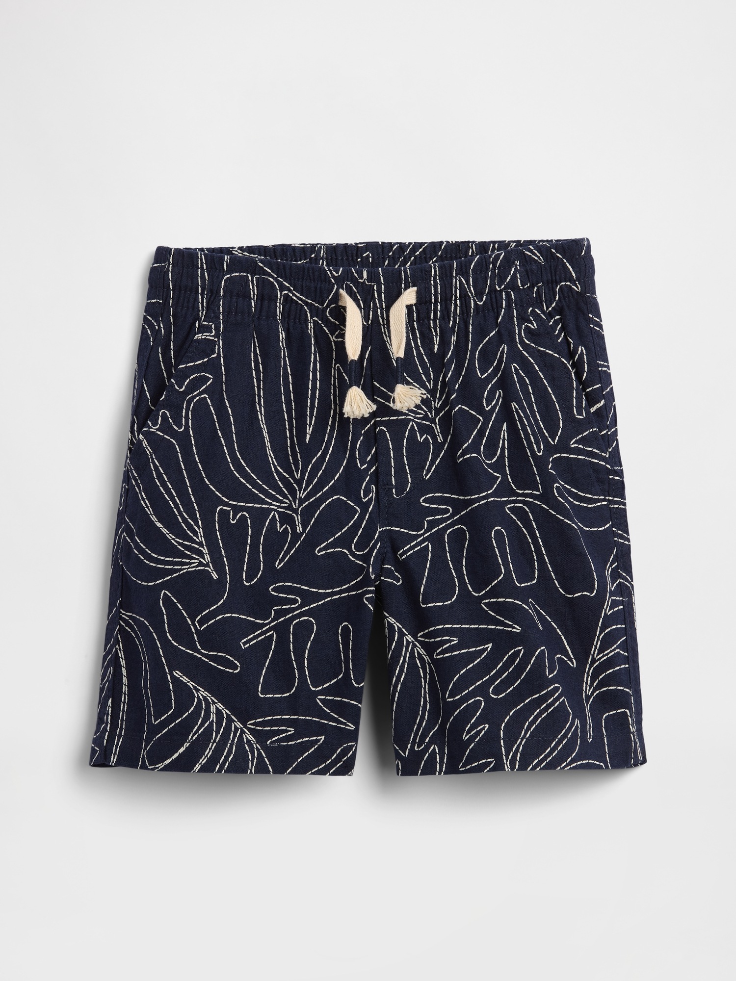babyGap Pull-On Print Linen-Blend Shorts
