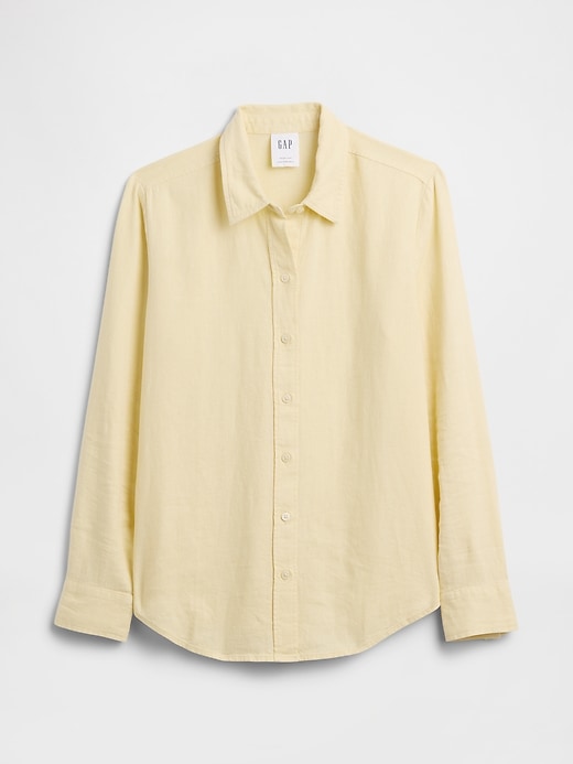Image number 5 showing, Linen-Blend Easy Shirt