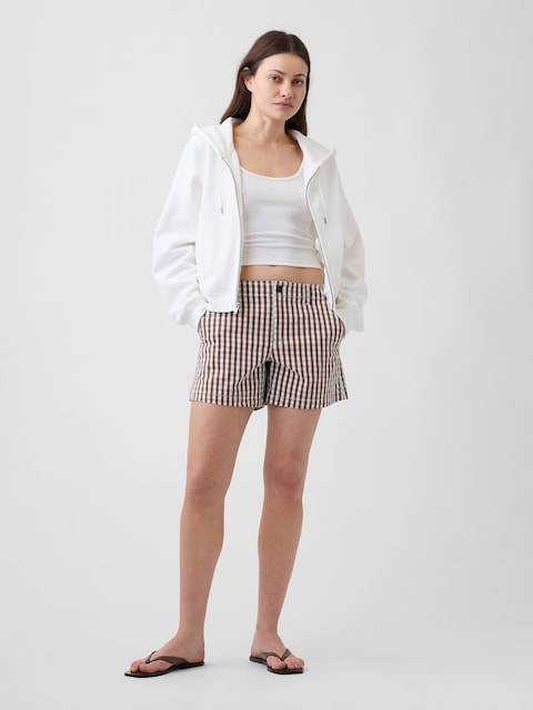 5" Mid Rise Downtown Khaki Shorts