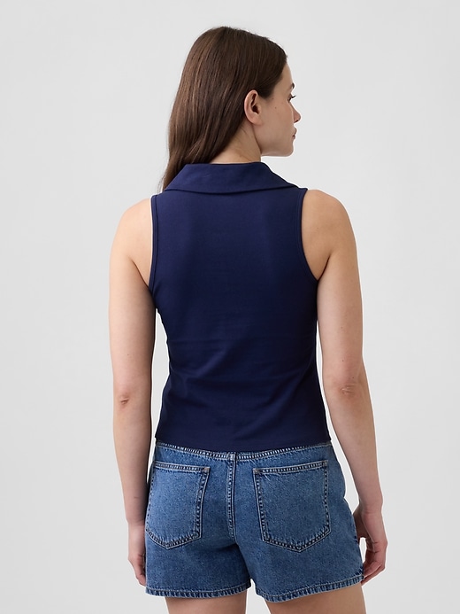 Image number 2 showing, Sleeveless Scoopneck Polo Shirt