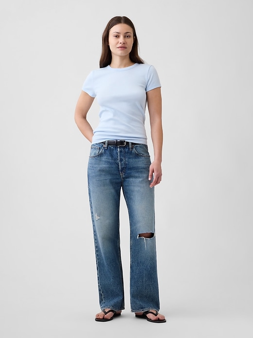 Image number 3 showing, Modern Ribbed Crewneck T-Shirt
