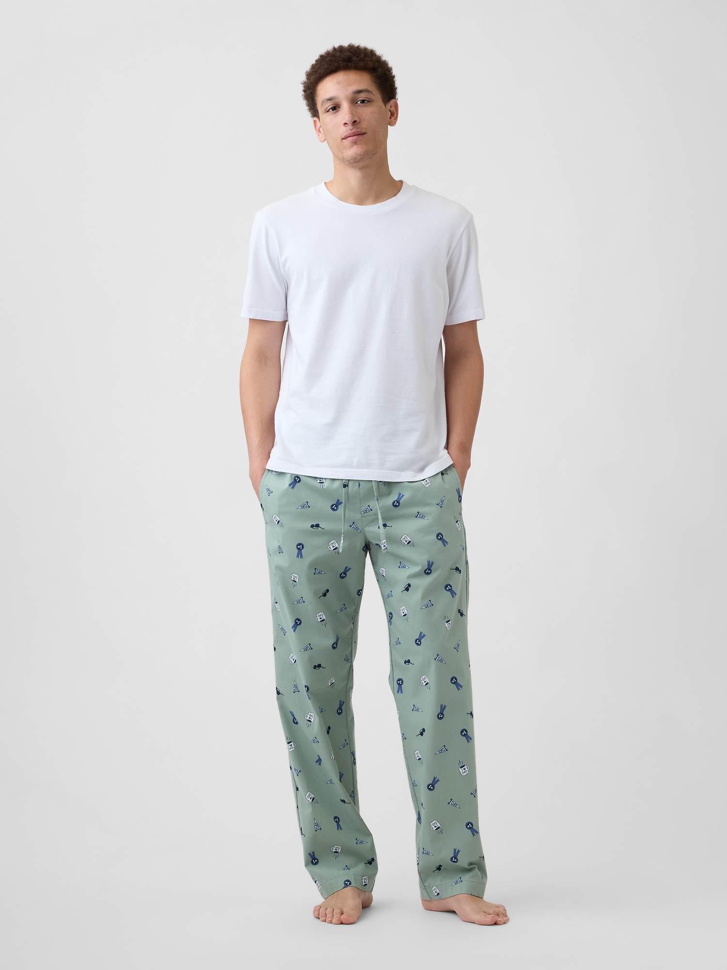 Relaxed Poplin PJ Pants