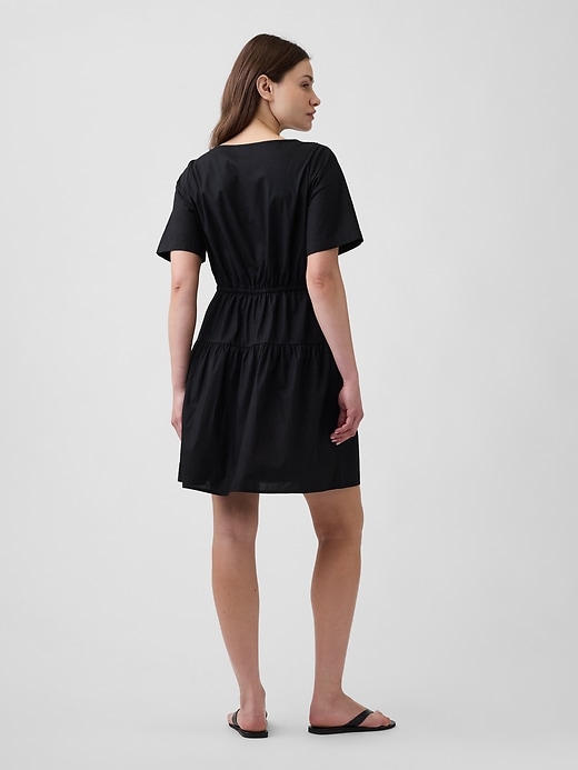 Image number 2 showing, Poplin Button-Up Mini Dress