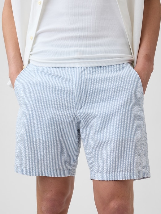 Image number 5 showing, 7" Essential Seersucker Shorts