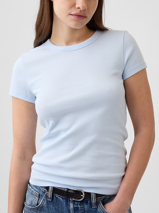 Image number 4 showing, Modern Ribbed Crewneck T-Shirt