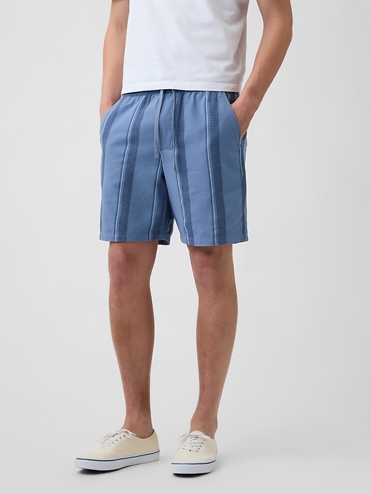 Image number 3 showing, 7" Easy Textured Stripe Shorts