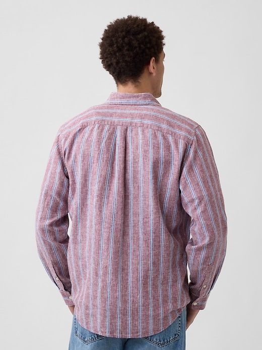 Image number 2 showing, Linen-Blend Shirt in Standard Fit