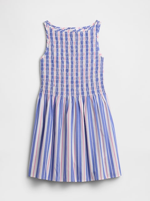 Kids Smocked Poplin Dress