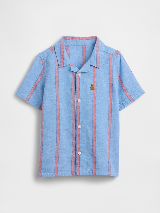 Image number 1 showing, babyGap Brannan Bear Linen-Blend Vacay Shirt