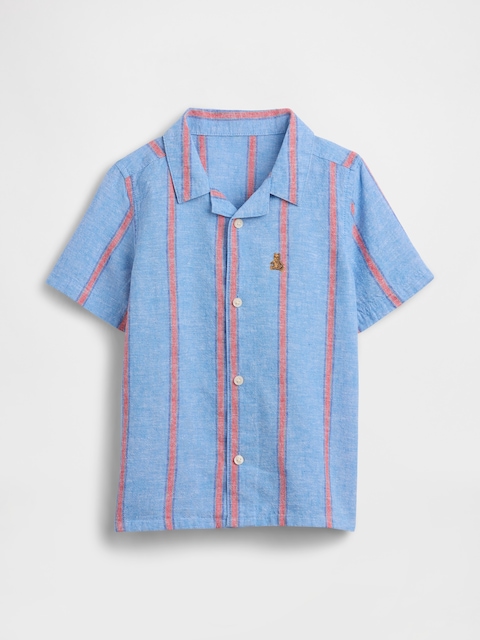babyGap Brannan Bear Linen-Blend Vacay Shirt
