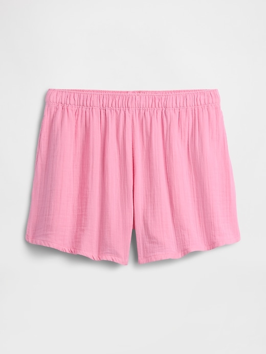 Image number 7 showing, 4" High Rise Relaxed Pull-On Gauze Shorts
