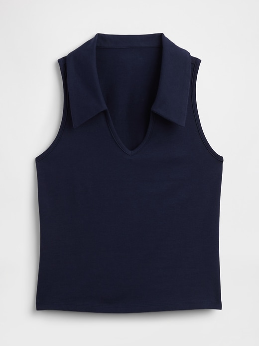Image number 5 showing, Sleeveless Scoopneck Polo Shirt