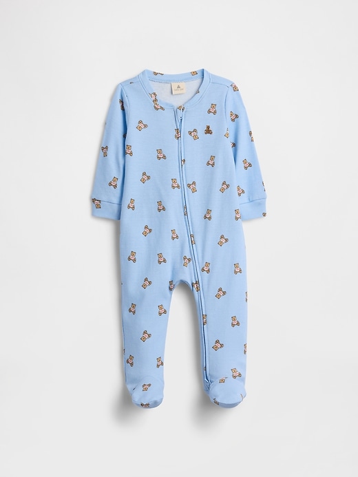 Image number 1 showing, Baby Print Two-Way Zip One-Piece