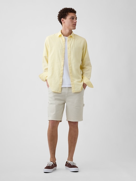 Image number 3 showing, Linen-Blend Shirt in Standard Fit