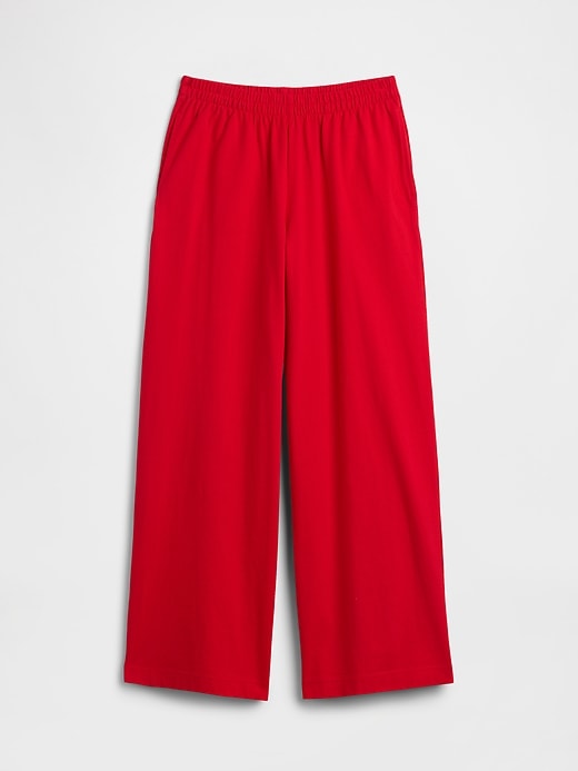 Image number 4 showing, Heavyweight Pull-On Wide-Leg Crop Pants