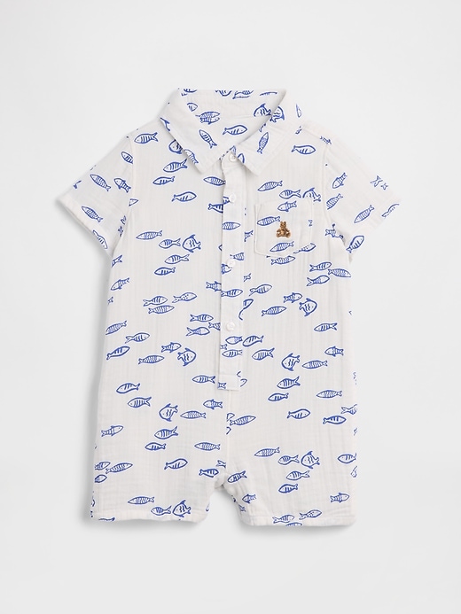 Image number 1 showing, Baby Brannan Bear Print Romper