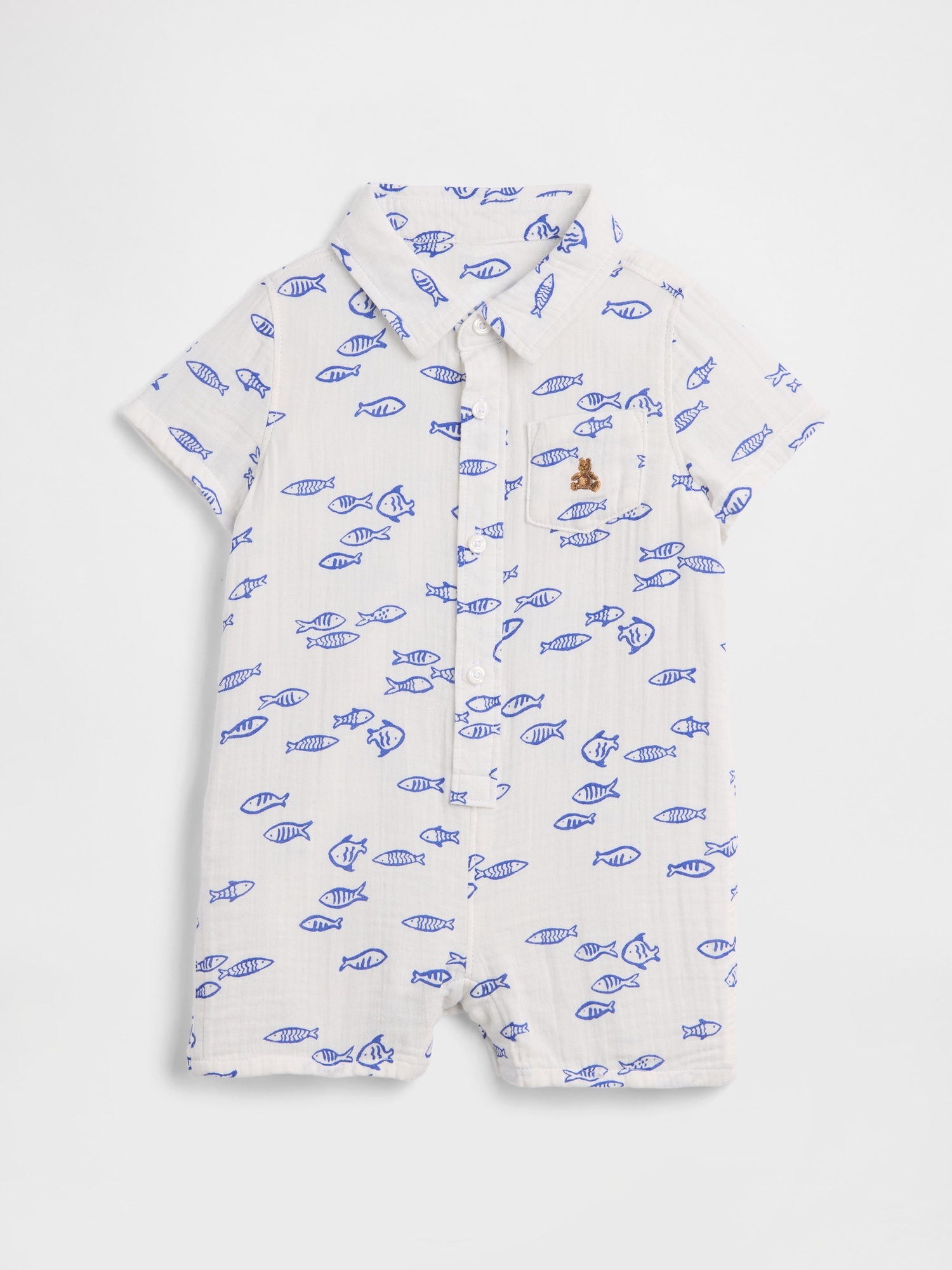 Baby Brannan Bear Print Romper