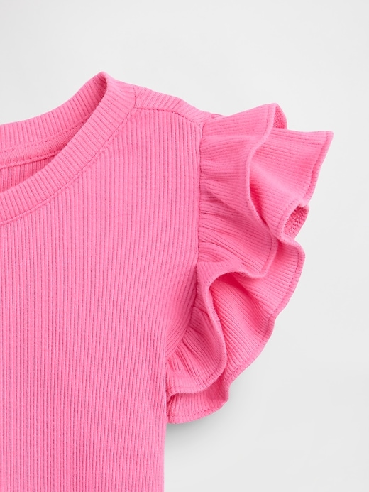 Image number 3 showing, babyGap Ribbed Flutter Sleeve T-Shirt