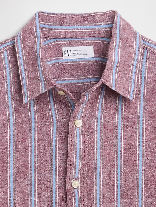 Image number 4 showing, Linen-Blend Shirt in Standard Fit
