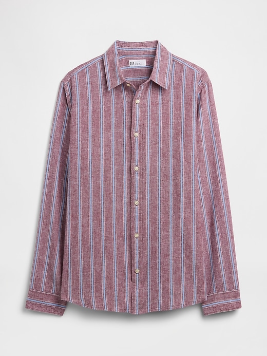 Image number 5 showing, Linen-Blend Shirt in Standard Fit