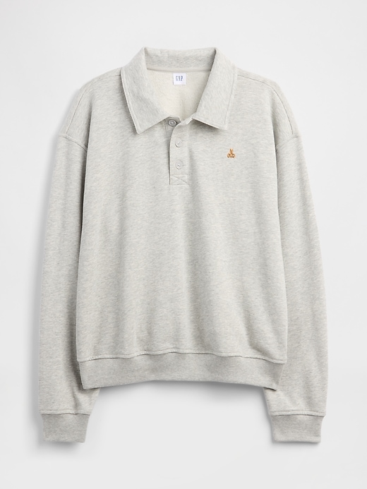 Image number 2 showing, Relaxed Cropped Polo Sweatshirt